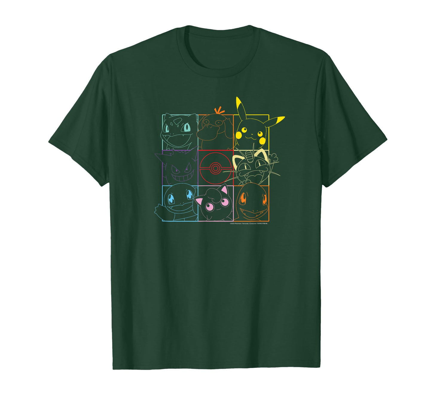 Pokemon Unisex-Adults Black Cartoon Graphic T-Shirt