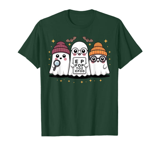 Optometry Halloween Spooky Ophthalmologist Funny Eye Doctor T-Shirt