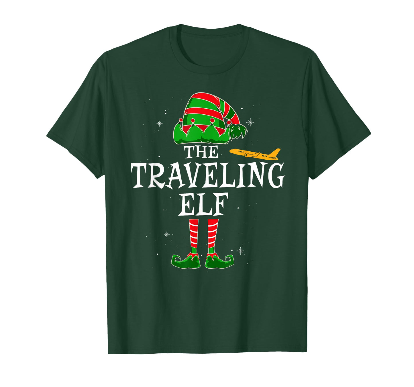 The Traveling Elf Group Matching Family Christmas Traveler T-Shirt