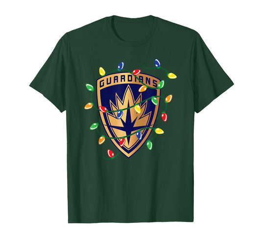 Marvel Guardians of the Galaxy Logo Holiday Christmas Lights T-Shirt