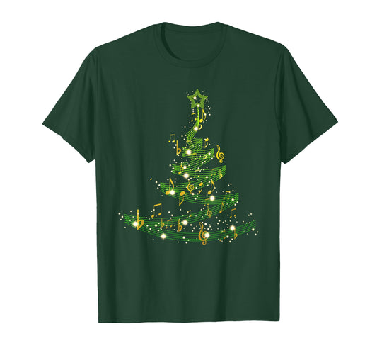 Christmas Tree Musical Notes Song Xmas Musician Pajama T-Shirt