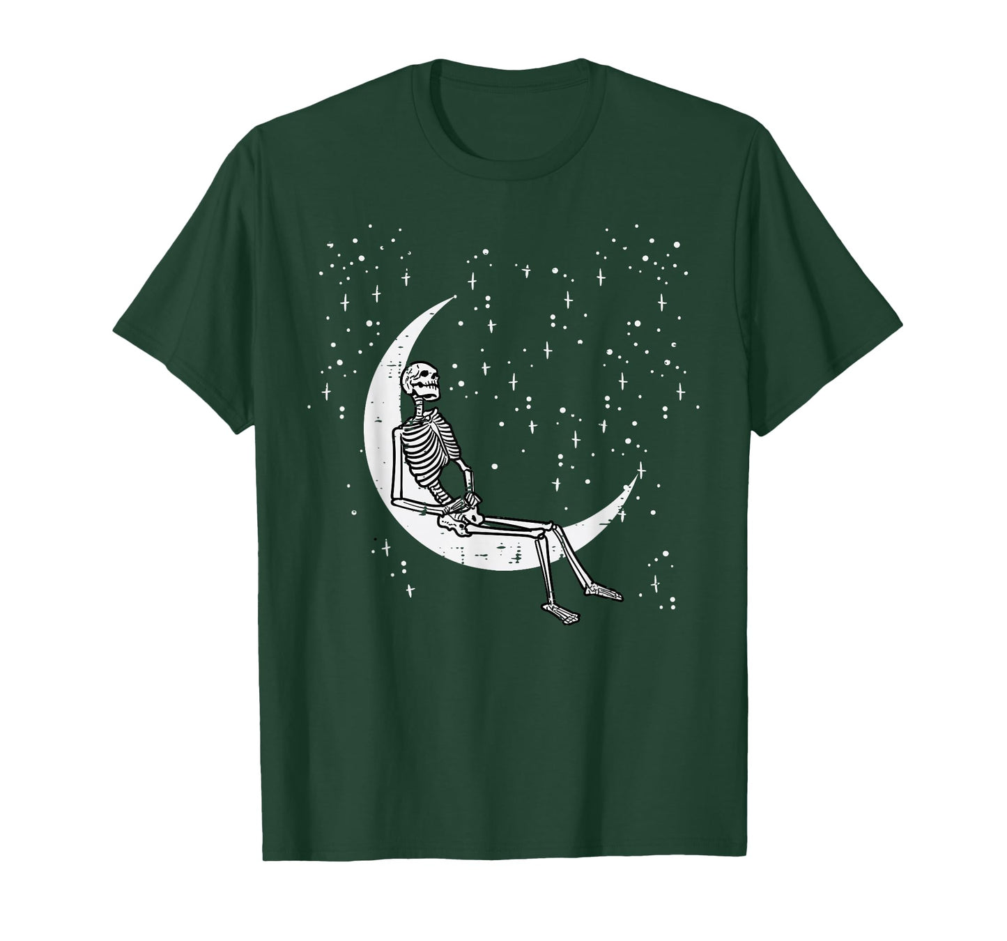 Skeleton Moon Goth Halloween Costume Women Girls Kids Men T-Shirt