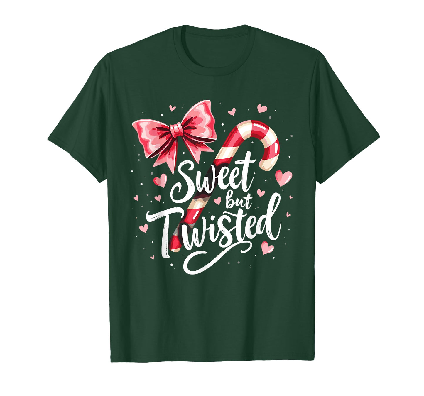 Sweet But Twisted Holiday Cheer Candy Cane Style T-Shirt