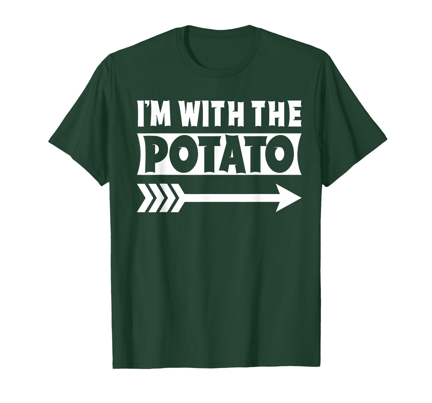 I'm With The Potato Halloween Costume Potato Halloween T-Shirt