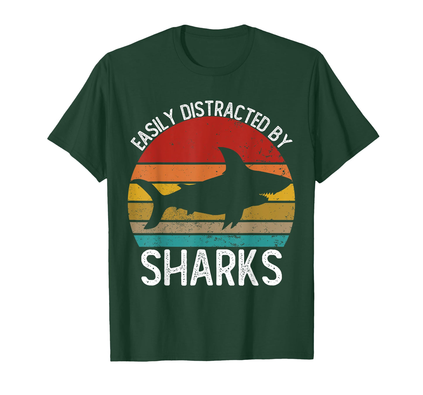 Easily Distracted By Sharks Shirts Vintage Shark T-Shirt