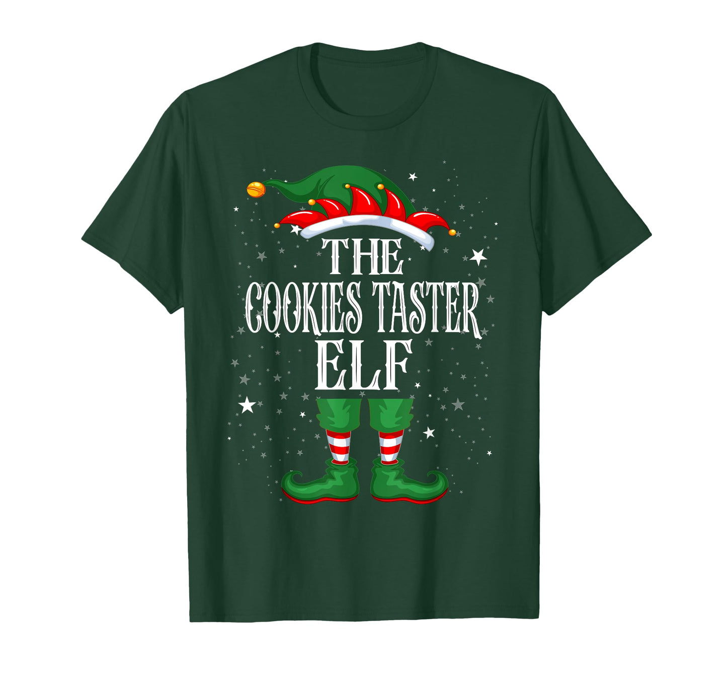 Christmas Elf Matching Family Group Funny Cookies Taster Elf T-Shirt
