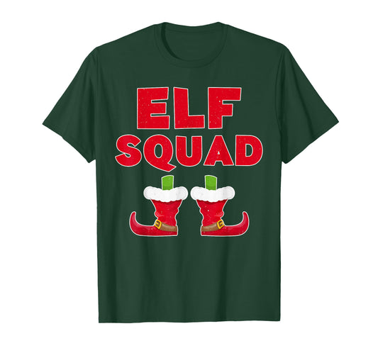 Elf Squad Shirt Adult Kids Boy Girl Christmas Crew Pajamas T-Shirt