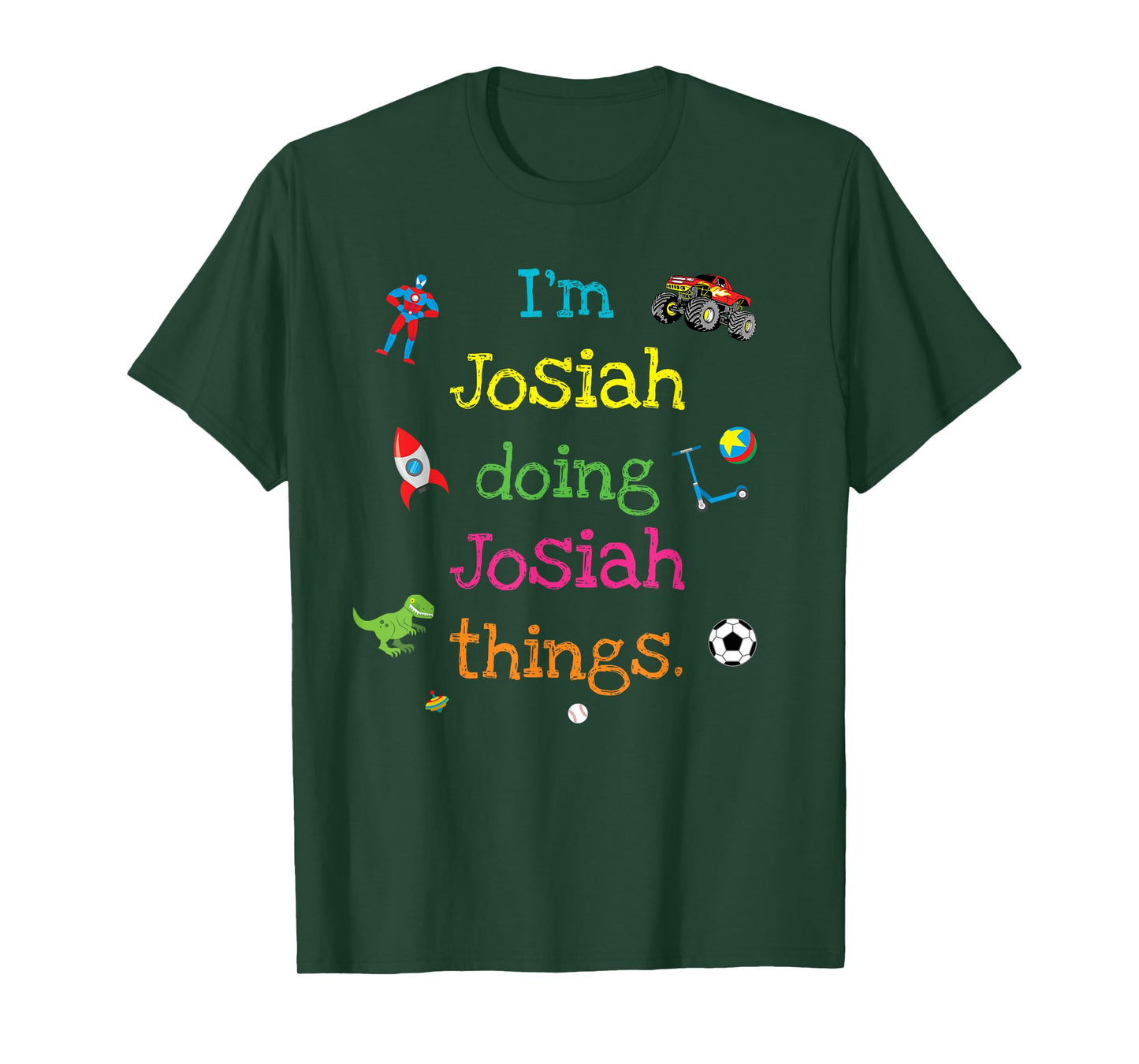 Josiah Cute Kid's Cartoon Gift For Boys Personalized T-Shirt