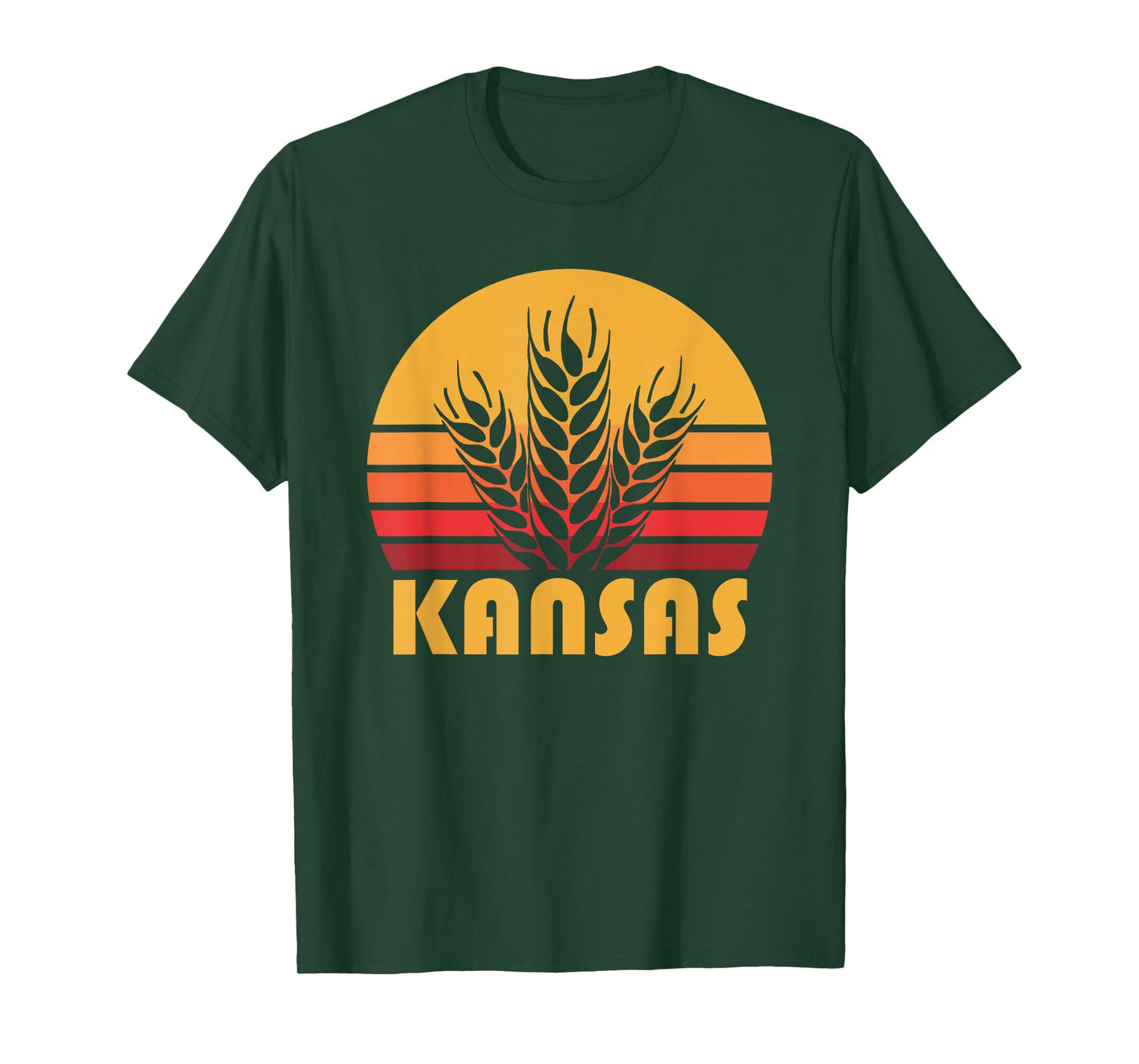 Retro Kansas Wheat Shirt, Vintage Grain Farming Tee Gift T-Shirt