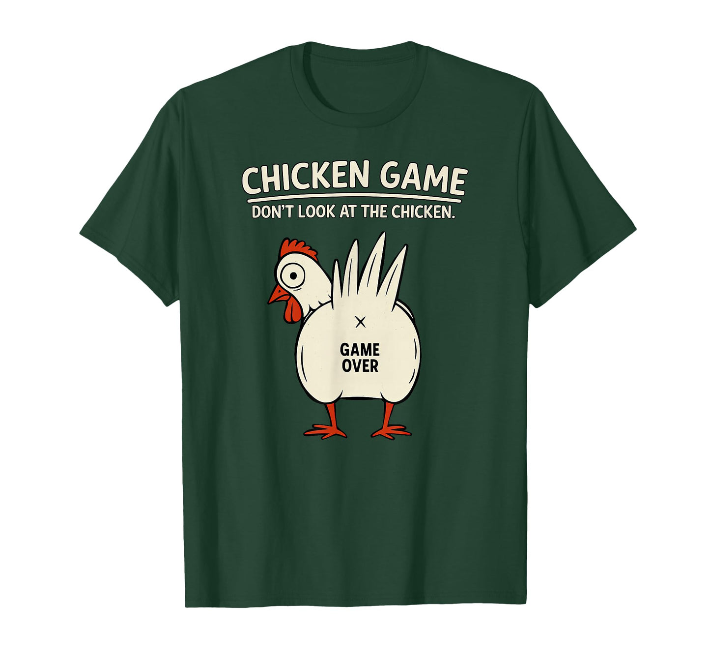 Chicken Game Men Women Teen Boys Girls Kids Graphic Funny T-Shirt