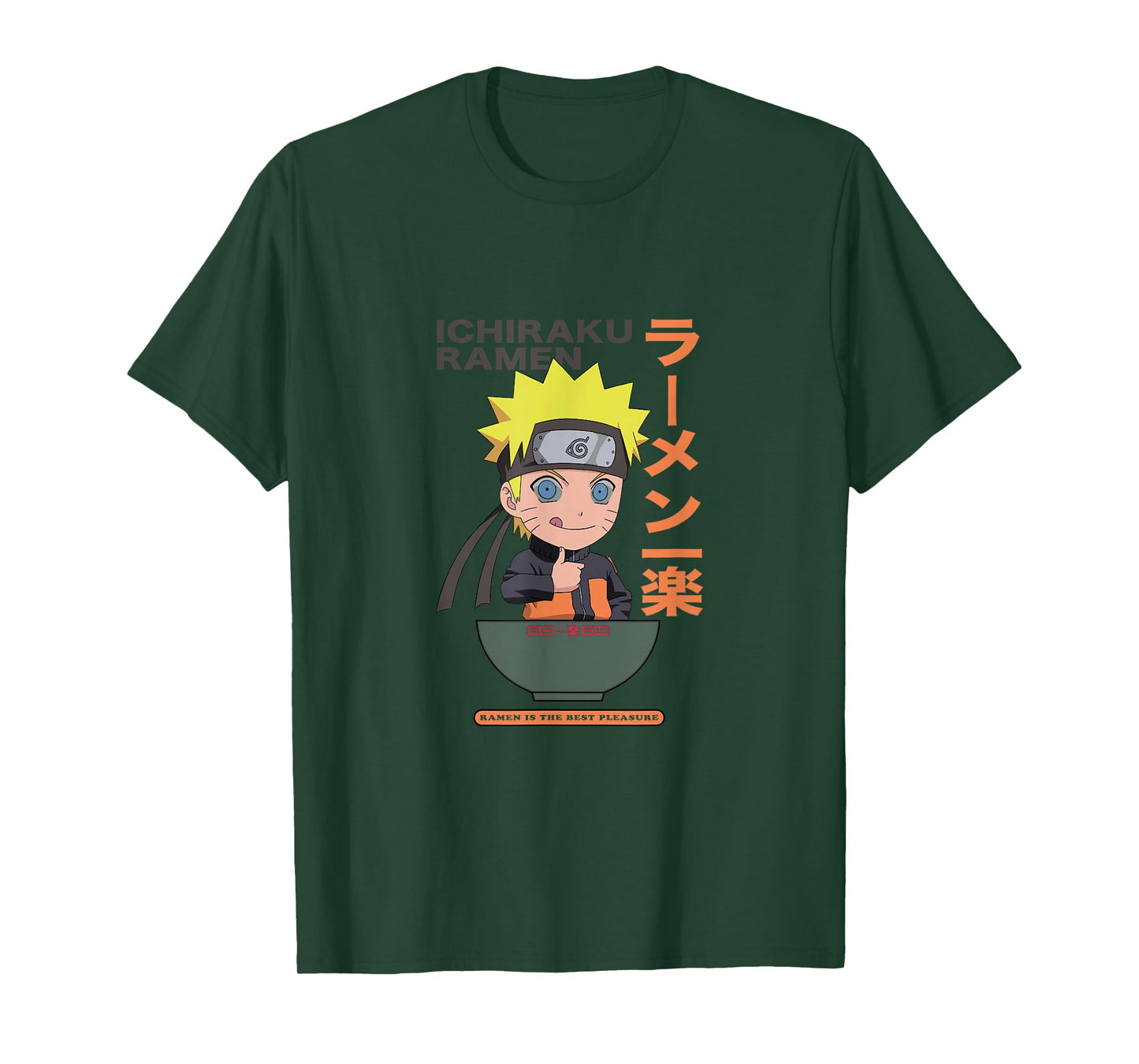 Naruto Naruto Shippuden Ichiraku Ramen T-Shirt - Unisex-Kids, Black, S