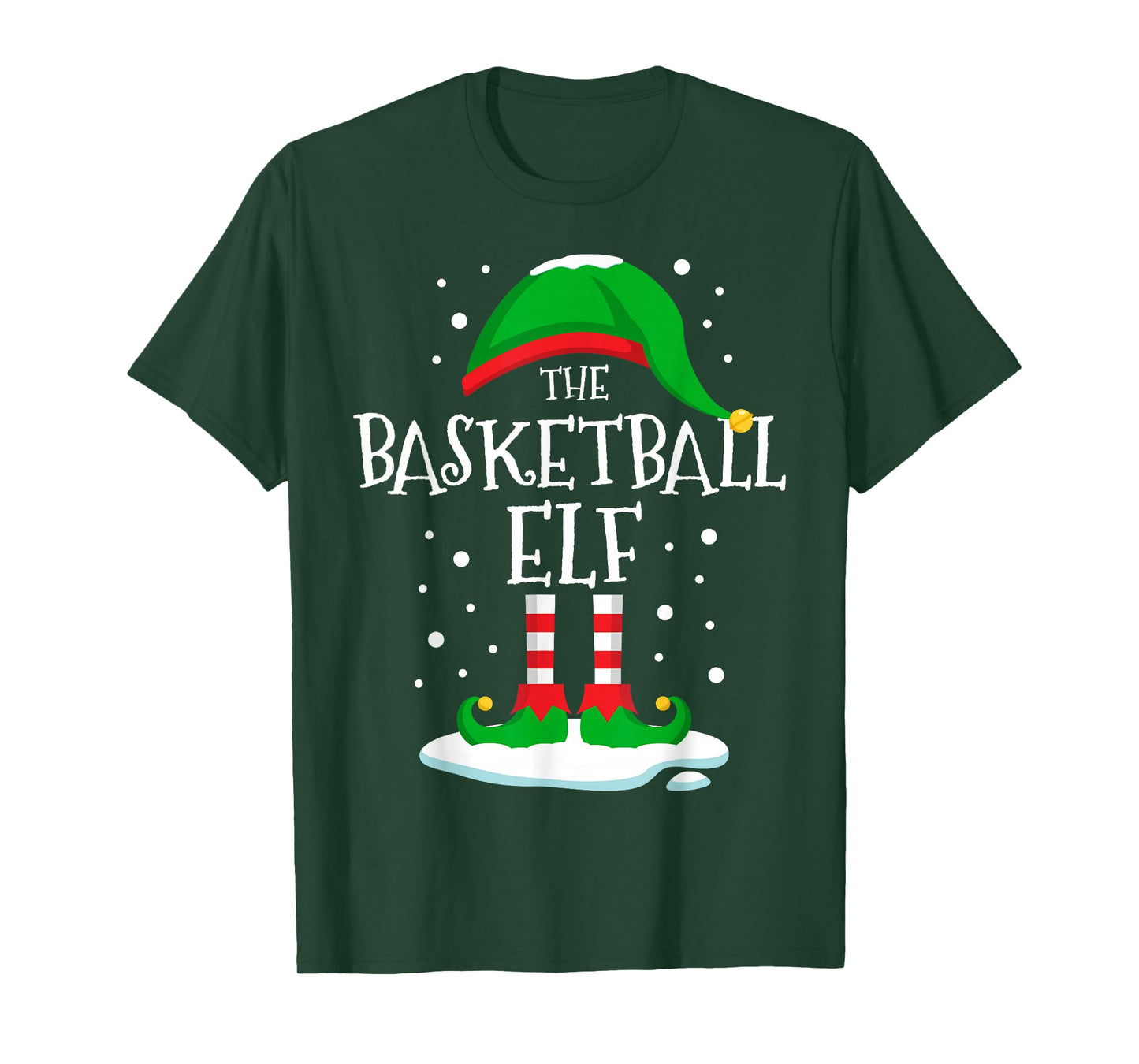 The Basketball Elf Christmas Family Matching Xmas Funny T-Shirt