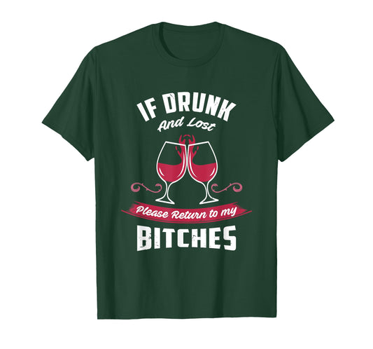 If Drunk and Lost | Funny Girls Night Out Party Drinking T-Shirt