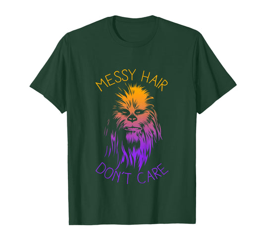 Kids Star Wars Classic Rainbow Chewbacca Messy Hair Don't Care T-Shirt