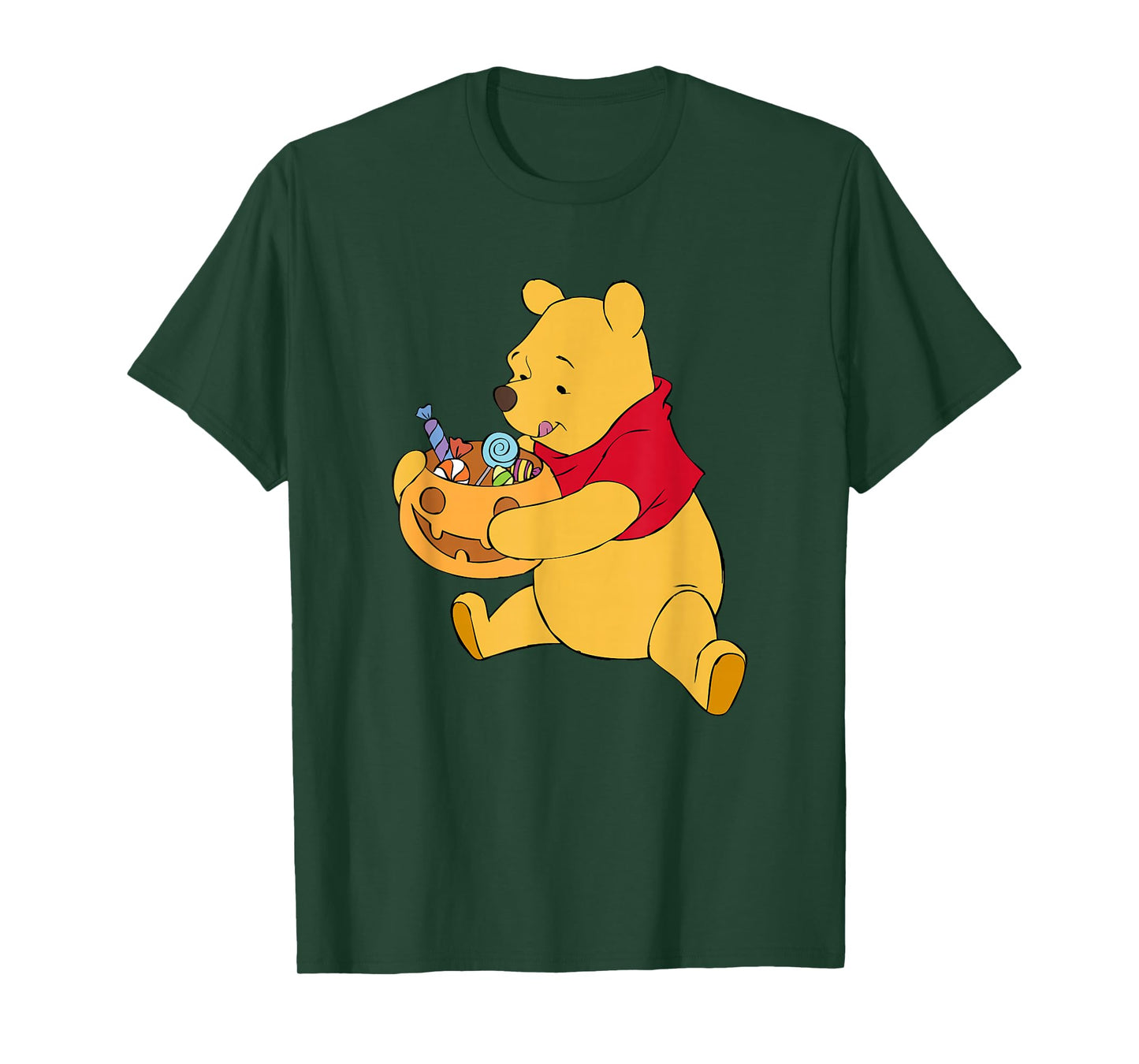 Disney Winnie The Pooh Halloween Pumpkin Candy Bowl T-Shirt
