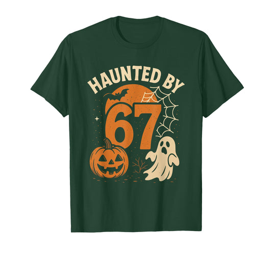 Funny Haunted by 67 Spooky Math Halloween Meme Student Joke T-Shirt