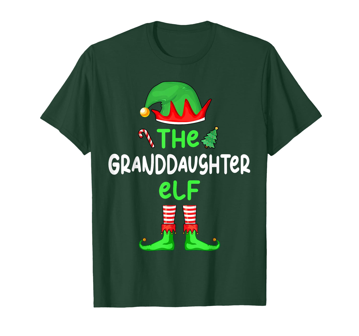 I'm The Granddaughter Elf Christmas Family Matching Pajama T-Shirt
