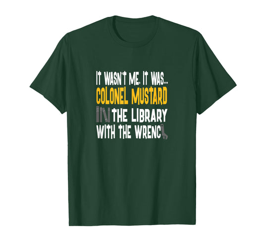 Colonel Mustard Library Wrench - Clue Shirt T-Shirt