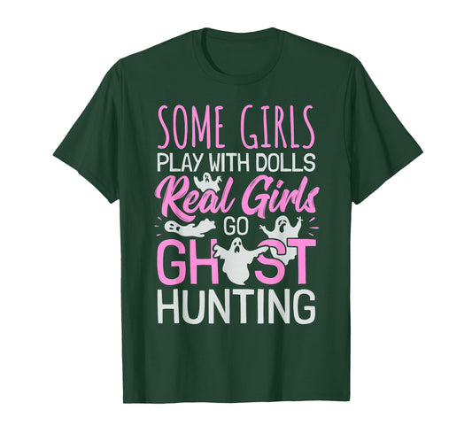 Girls Ghost Hunting Women Female Paranormal Investigator T-Shirt
