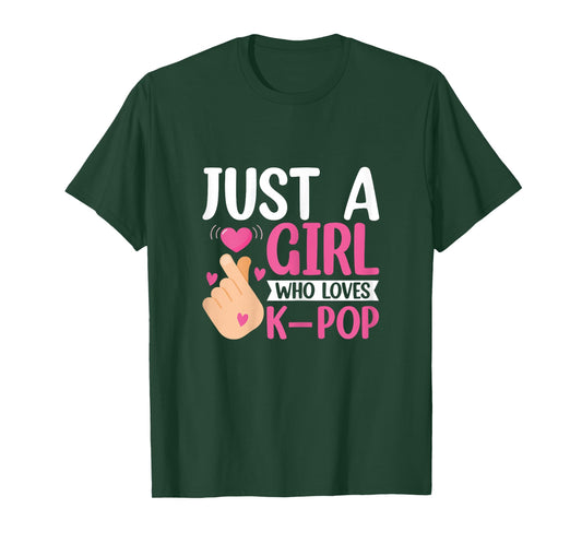 Just a Girl Who Loves K-pop Kpop Fan Lover Girls Heart T-Shirt