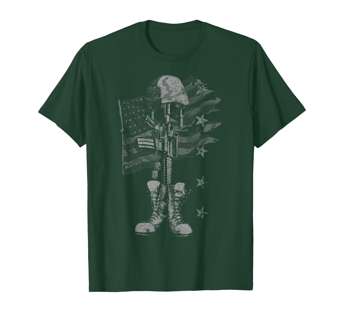 American Flag Battlefield Cross T-Shirt