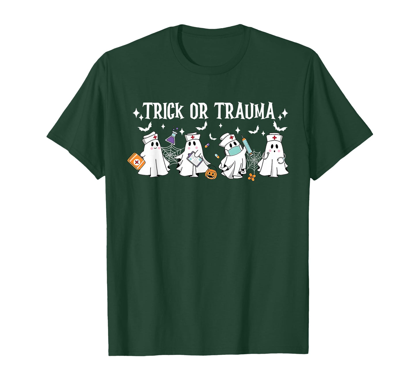 Halloween Nurse Trick Or Trauma Spooky Nurse Nurse Boo Crew T-Shirt