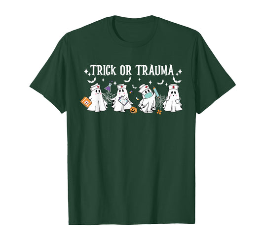 Halloween Nurse Trick Or Trauma Spooky Nurse Nurse Boo Crew T-Shirt