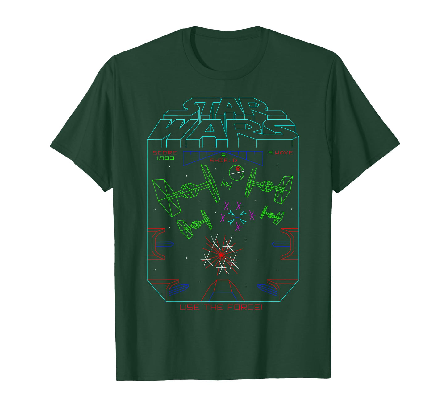 Star Wars Space Fight Vintage Arcade Graphic T-Shirt T-Shirt