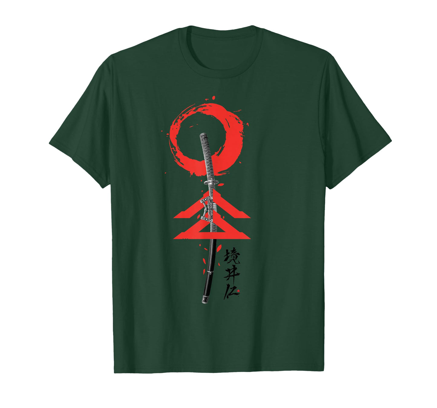 The Japanese Spirits Samurai Warrior Sword T-Shirt