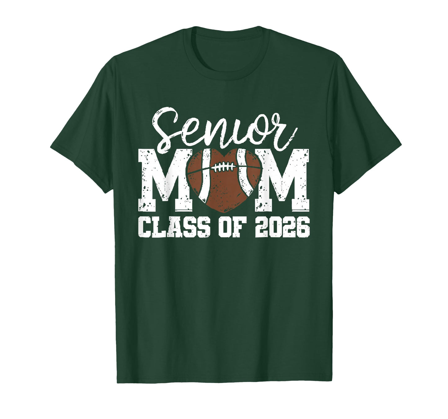 Senior Football Mom Football Mama Game Day Class of 2026 T-Shirt
