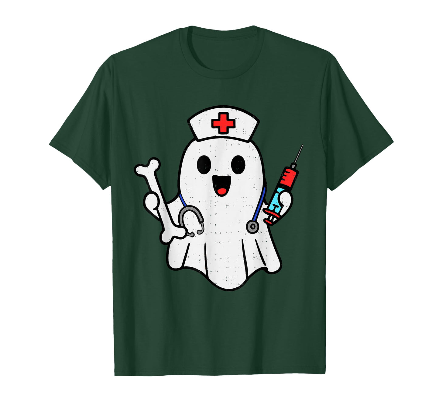 Nurse Ghost Humerus Scrub Top Halloween Healthcare RN LPN NP T-Shirt