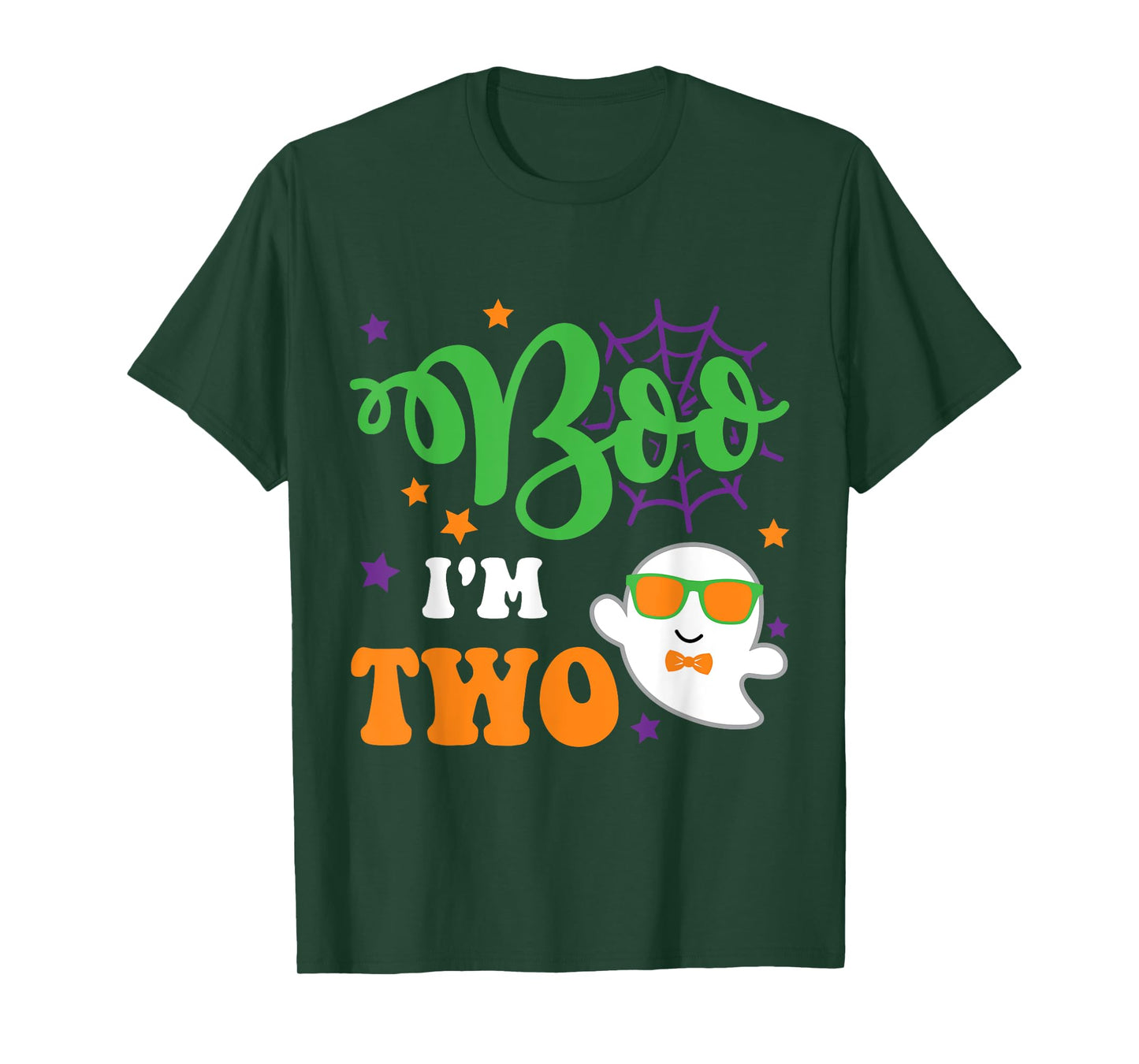 Boo I'm 2 Two Yr 2nd Birthday ghost halloween costume kids T-Shirt