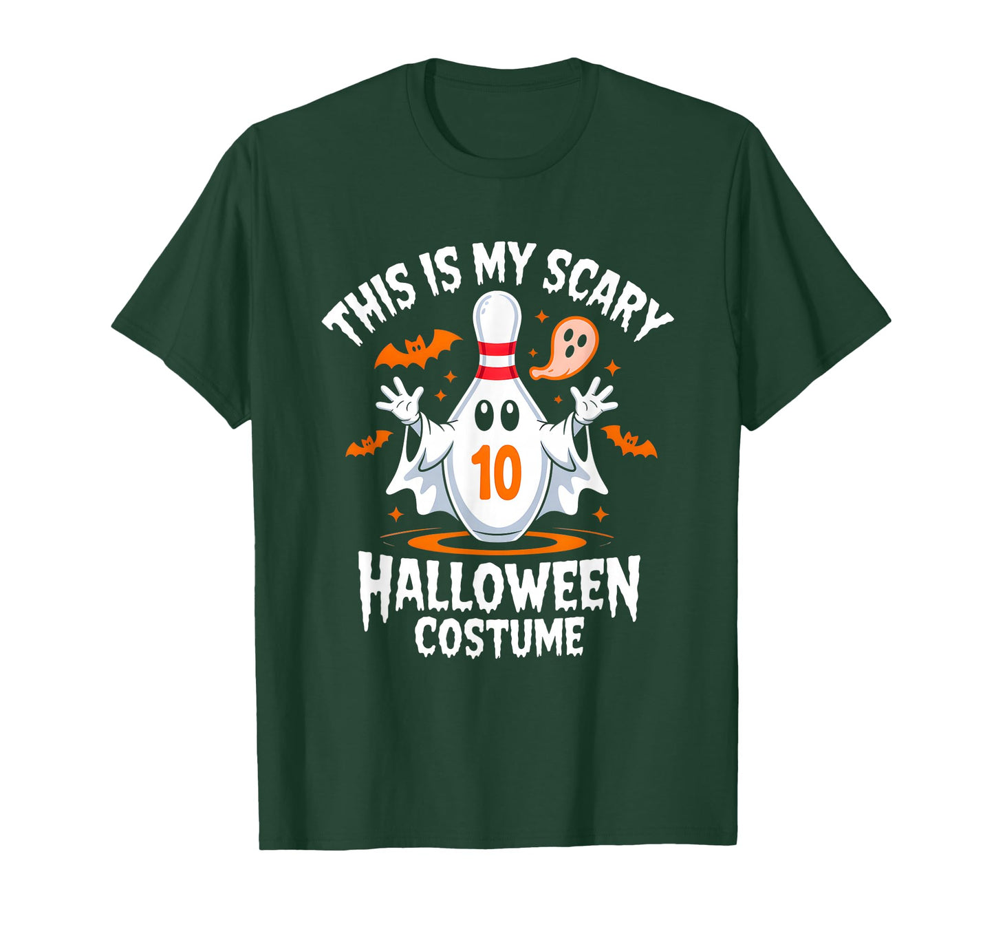 Funny Ghost Scary Bowling League Team Halloween Humor tee T-Shirt