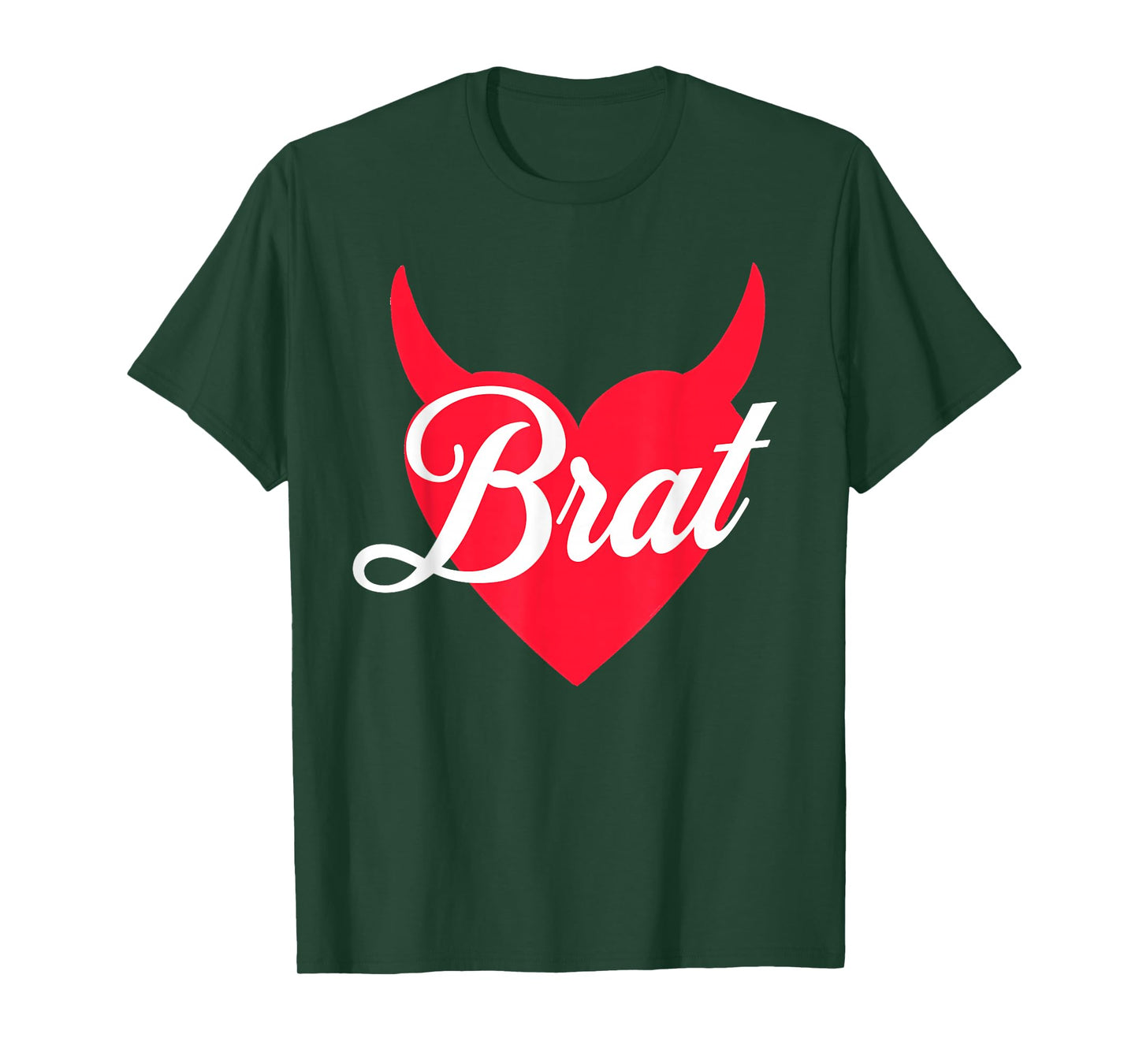 Brat Heart And Horns Funny Cute Bratty Princess Diva Kween T-Shirt