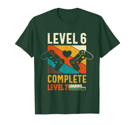 Vintage Level 6 Complete Gamer 6 Years Wedding Anniversary T-Shirt