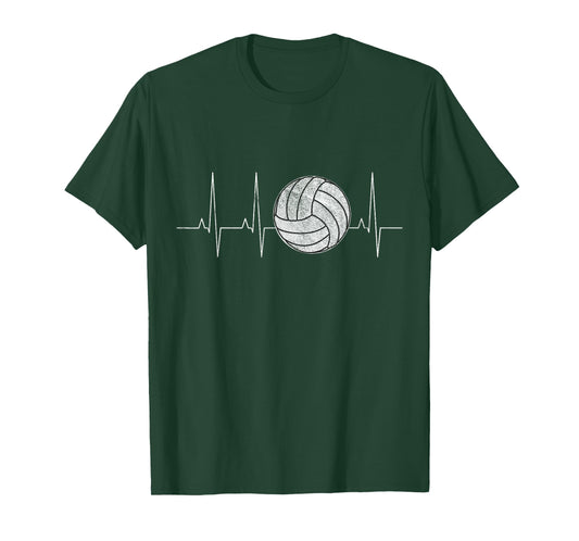 Volleyball Heartbeat As Funny Volleyball Gift Ideas T-Shirt
