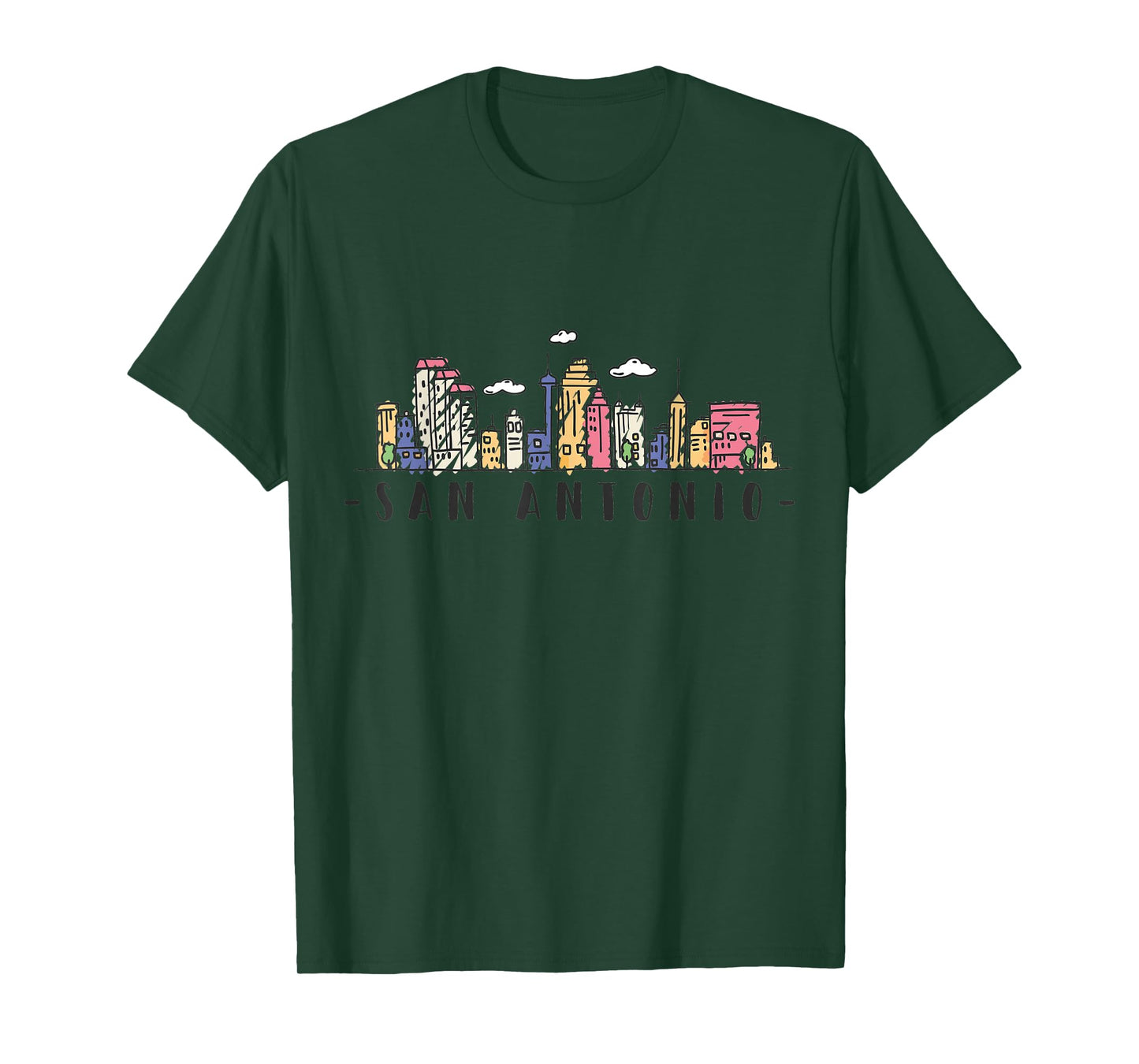San Antonio Skyline Texas Pride City Souvenir Gift T-Shirt