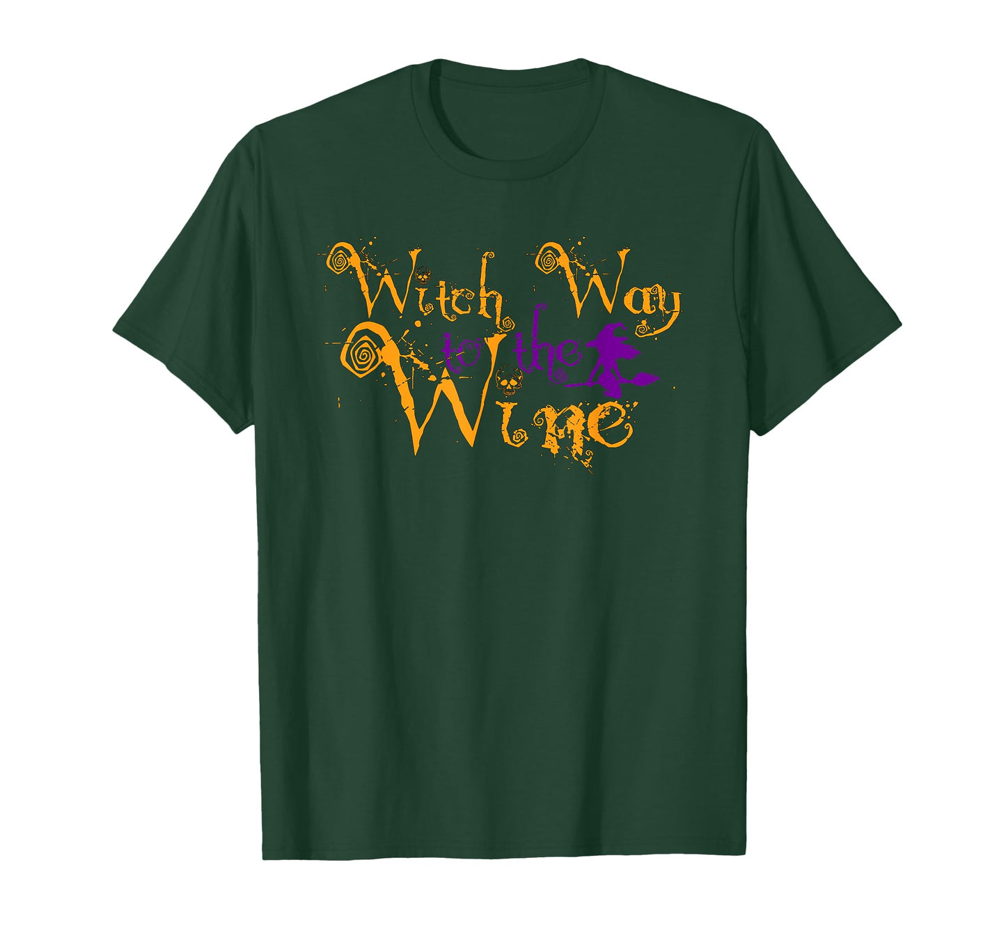 Witch way to the wine shirt Party Halloween Wine lover shirt T-Shirt