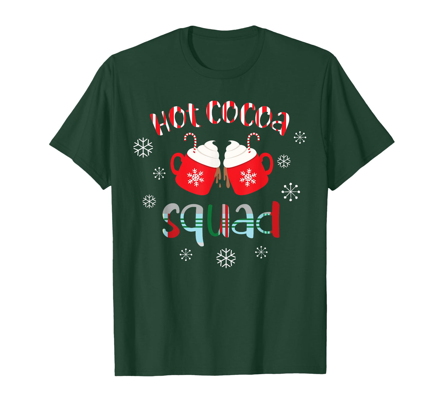 Hot Cocoa Squad Family Christmas T Shirt T-Shirt