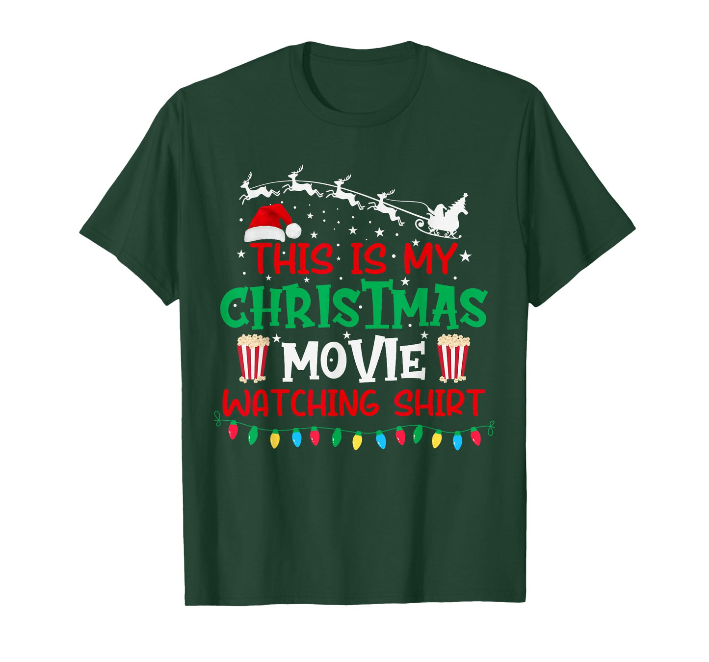 This is My Christmas Movie Watching Shirt Funny Xmas Movie T-Shirt