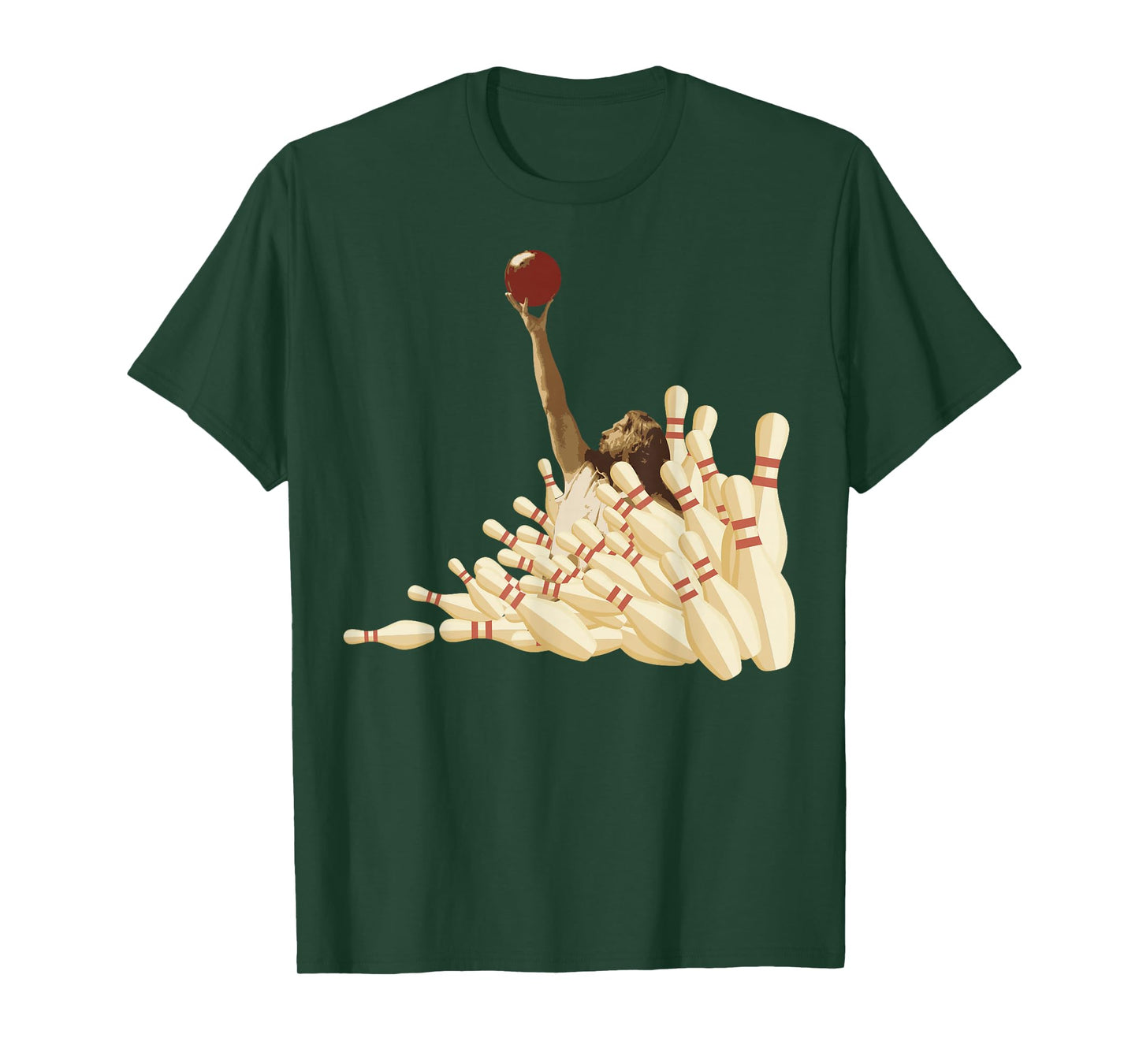 The Big Lebowski Bowling Pins Portrait T-Shirt