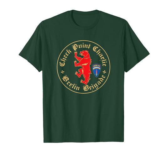 Patriot Issue Men's Black Check Point Charlie Berlin Brigade T-Shirt