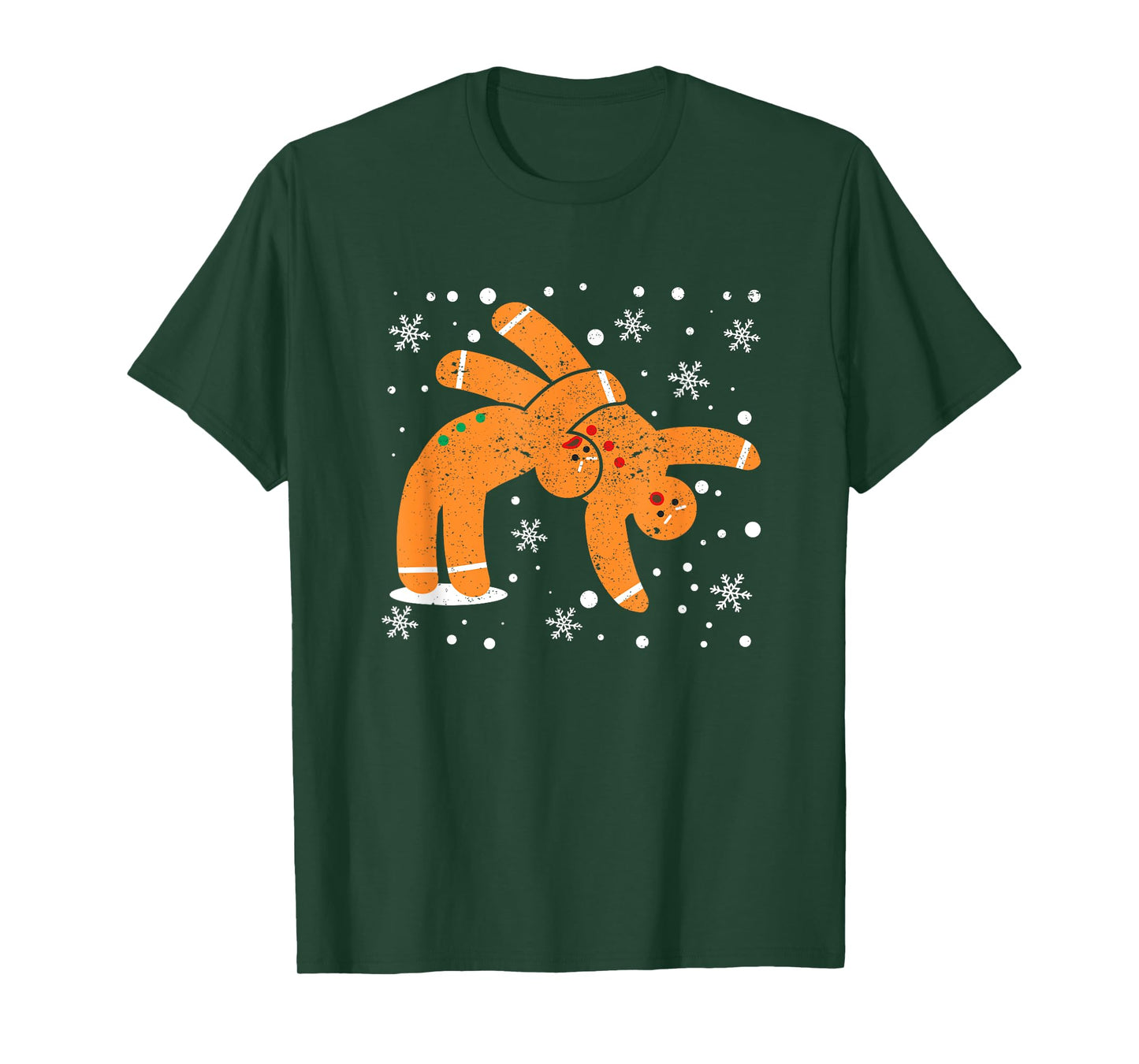 Gingerbread Man Cookies Christmas Funny Fighting Wrestling T-Shirt