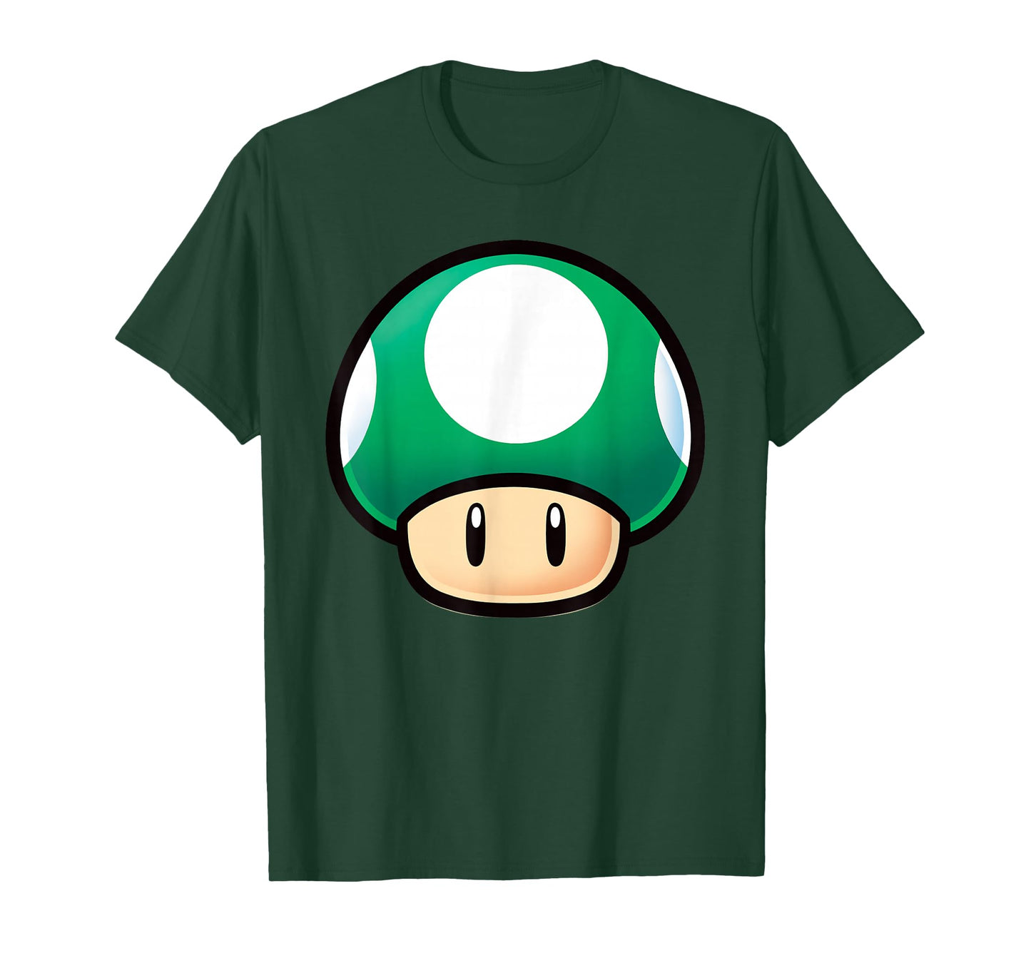 Super Mario Green Mushroom Big Face T-Shirt