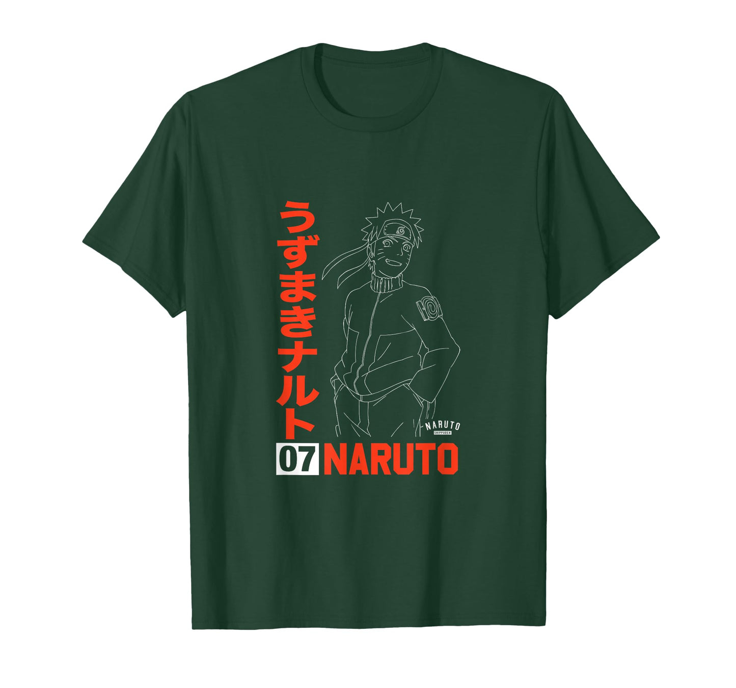 Naruto Naruto Shippuden Uzumaki Line Art T-Shirt - Unisex-Adult, Black, Small, Short Sleeve, T-Shirt, Anime