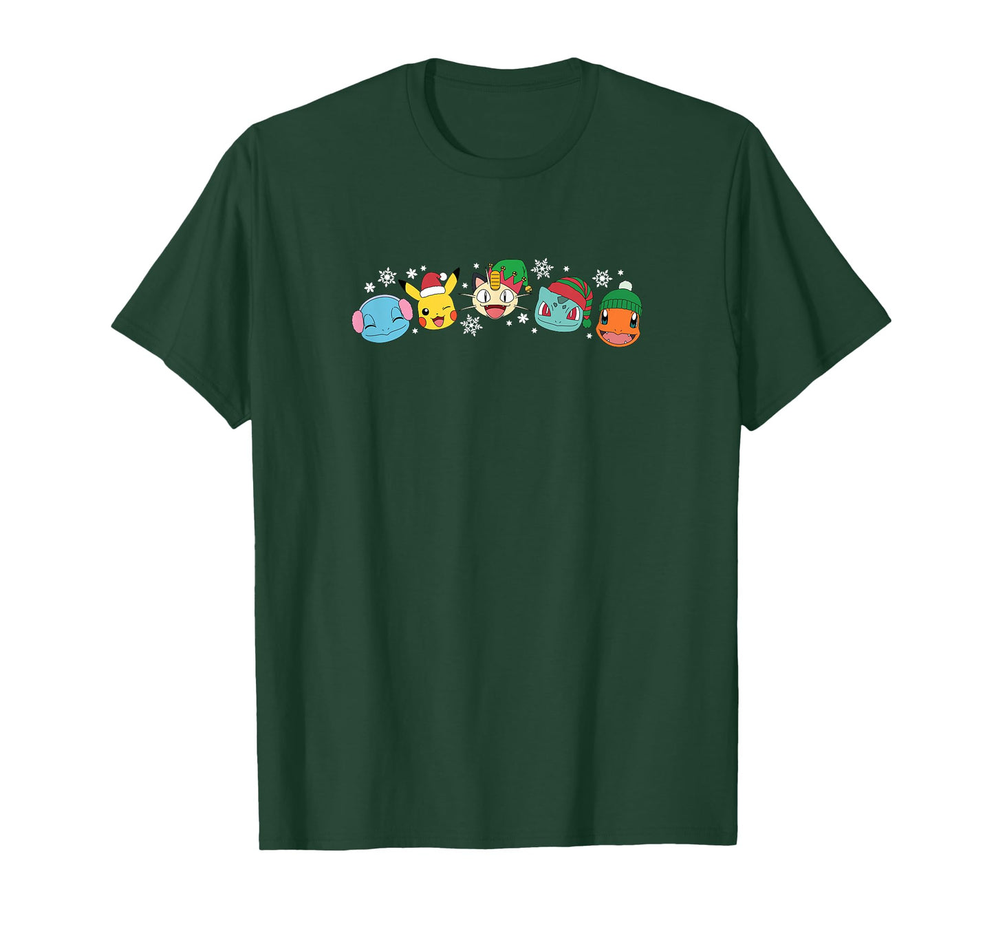 Pokémon - Festive Faces Holiday Snowflake Fun T-Shirt