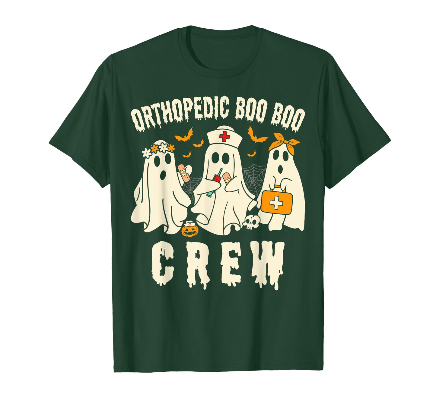 Orthopedic Boo Crew Ortho Nursing Halloween Ghost Costume T-Shirt