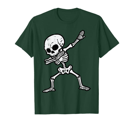Halloween Skeleton Dabbing Costume Boys Girls Kids Men Youth T-Shirt