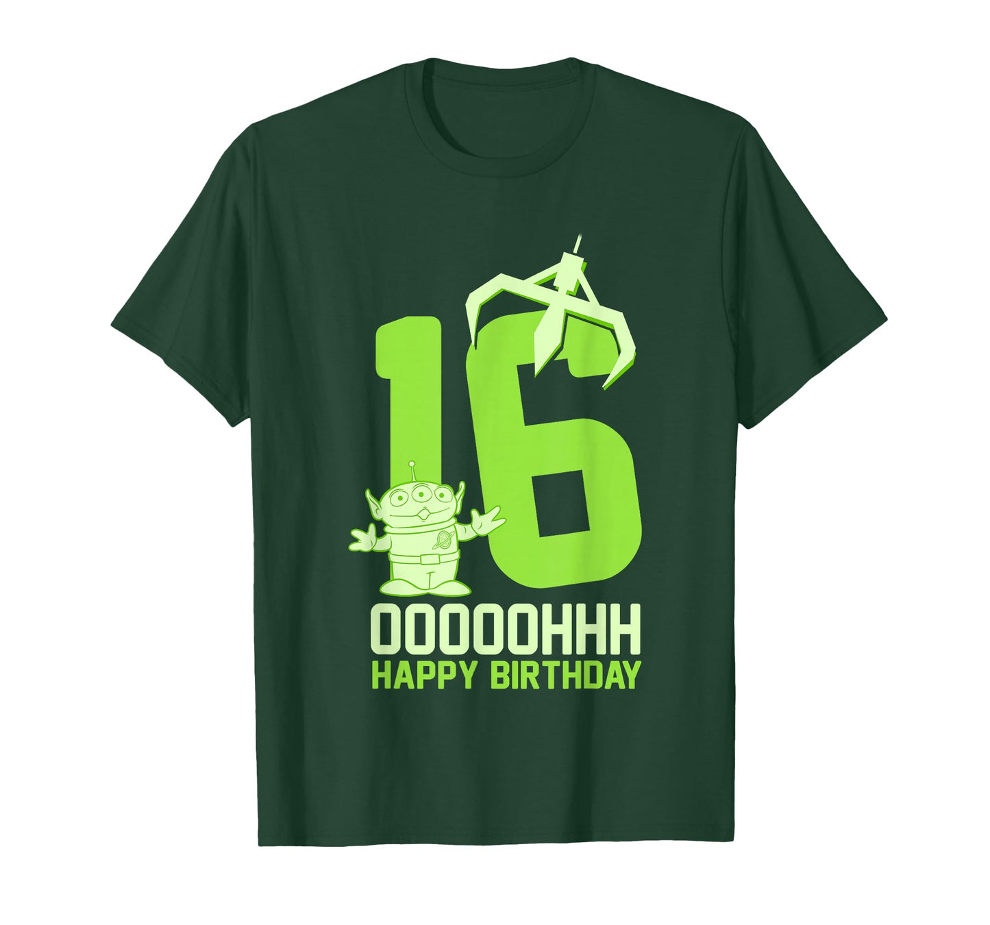 Disney Pixar Toy Story Alien OOOOH Happy 16th Birthday T-Shirt