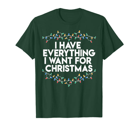 I Have Everything I Want For Christmas Funny Xmas Couples T-Shirt